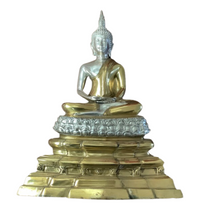 Load image into Gallery viewer, Buddha Thai Brass Meditating 22cm