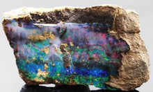 Load image into Gallery viewer, Earrings Sterling Silver Rectangular Opal