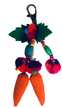 Load image into Gallery viewer, Keyring Carrot with Pom-poms