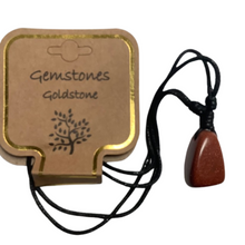 Load image into Gallery viewer, Tumble Stone Necklace Gold Stone