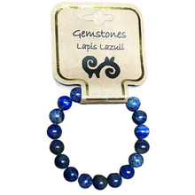Load image into Gallery viewer, Gemstone Bracelet 10mm round Lapis Lazuli