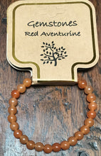 Load image into Gallery viewer, Gemstone Bracelet 6mm round red aventurine