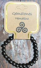 Load image into Gallery viewer, Gemstone Bracelet 8 mm round Hematite