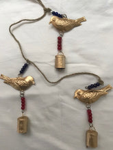 Load image into Gallery viewer, Bells Bird 85cm string Jute and Iron