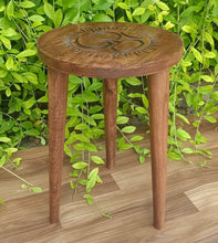 Load image into Gallery viewer, Round Side Table Om symbol 30cm diameter