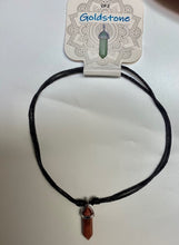 Load image into Gallery viewer, Gemstone Point Necklace Gold Stone