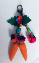 Load image into Gallery viewer, Keyring Carrot with Pom-poms