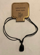Load image into Gallery viewer, Tumble Stone Necklace Black Agate