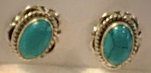Load image into Gallery viewer, Sterling Silver Turquoise Studs