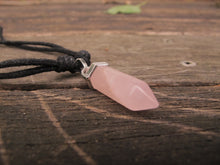 Load image into Gallery viewer, Gemstone Point Necklace Rose Quartz