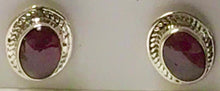 Load image into Gallery viewer, Sterling Silver Garnet Studs