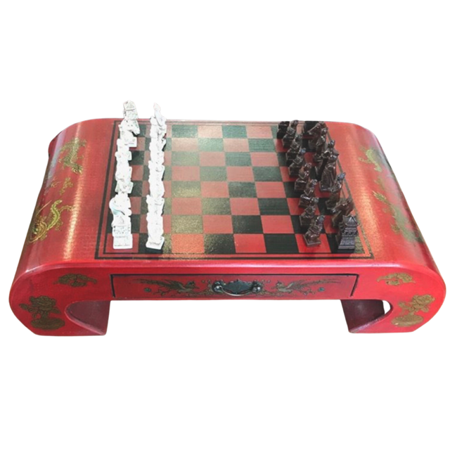 Chess Set Curved Chinese 59 x 34cm.