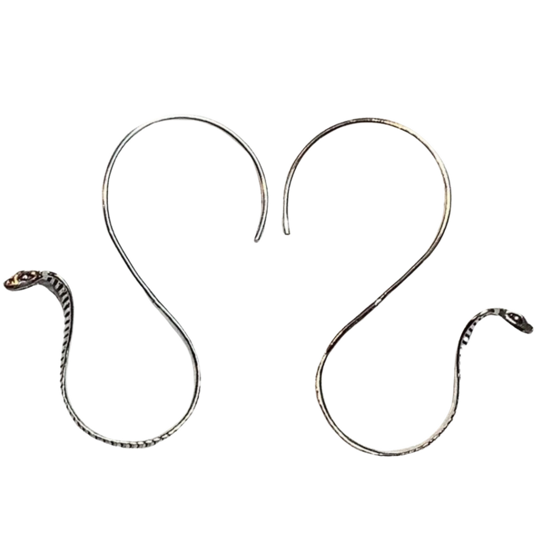 Earrings Sterling Silver Cobra