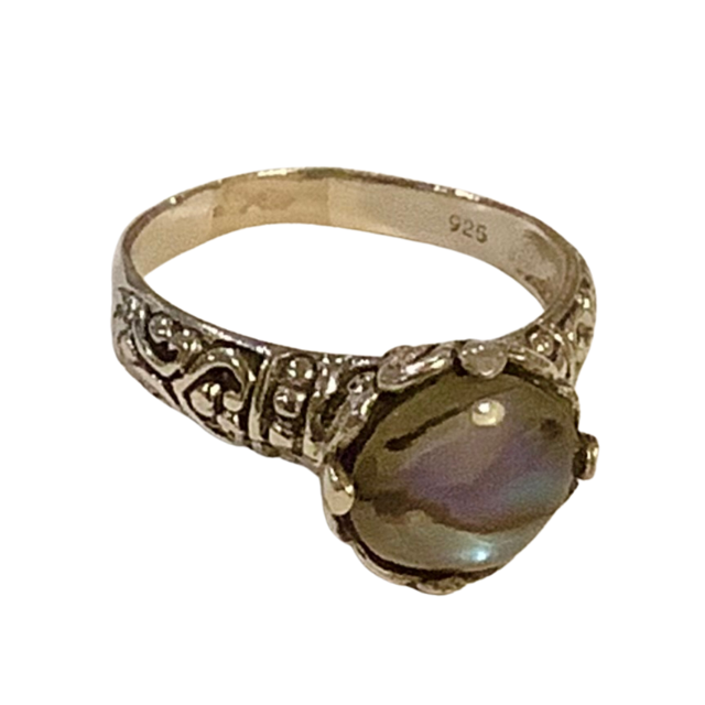 Ring Sterling Silver Abalone