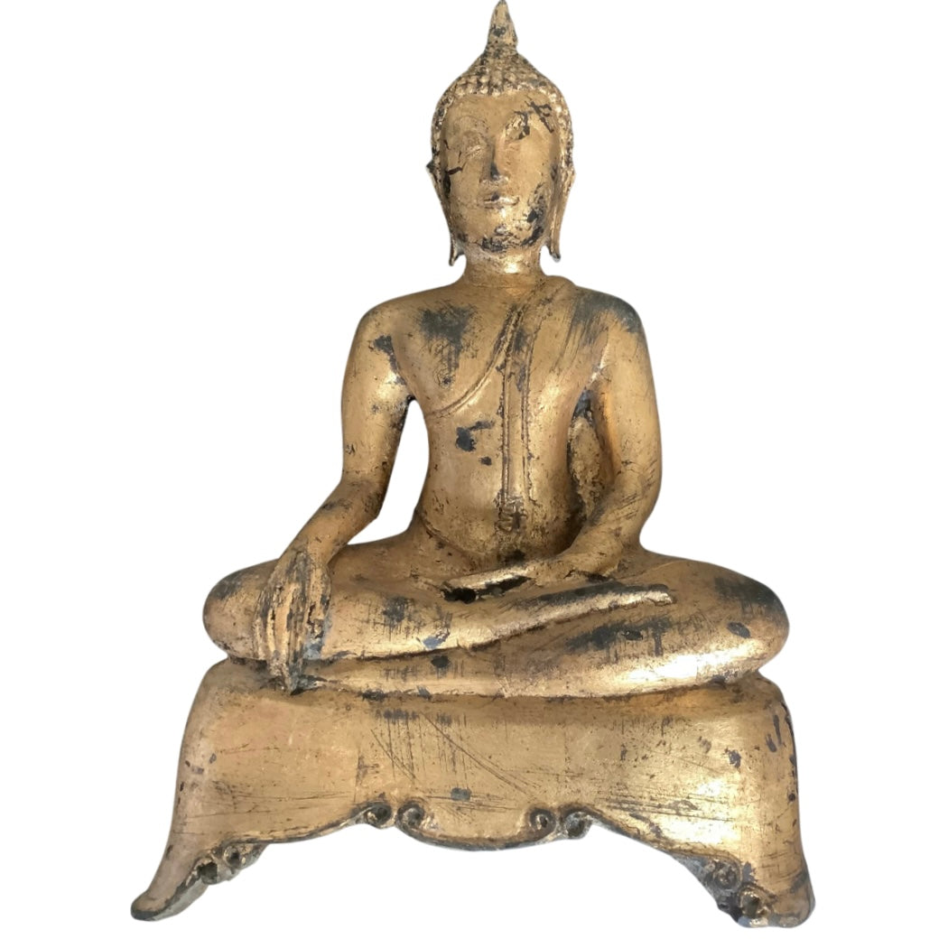 Buddha Thai Bronze Gold Leaf 30cm