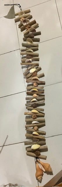 Hanging of Sticks and shells 150cm
