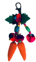 Load image into Gallery viewer, Keyring Carrot with Pom-poms
