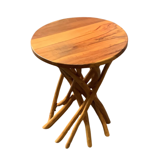 Stool /Table Teak Multi Leg Round