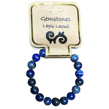 Load image into Gallery viewer, Gemstone Bracelet 10mm round Lapis Lazuli
