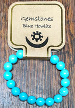 Load image into Gallery viewer, Gemstone Bracelet 10mm Turquoise or Blue Agate
