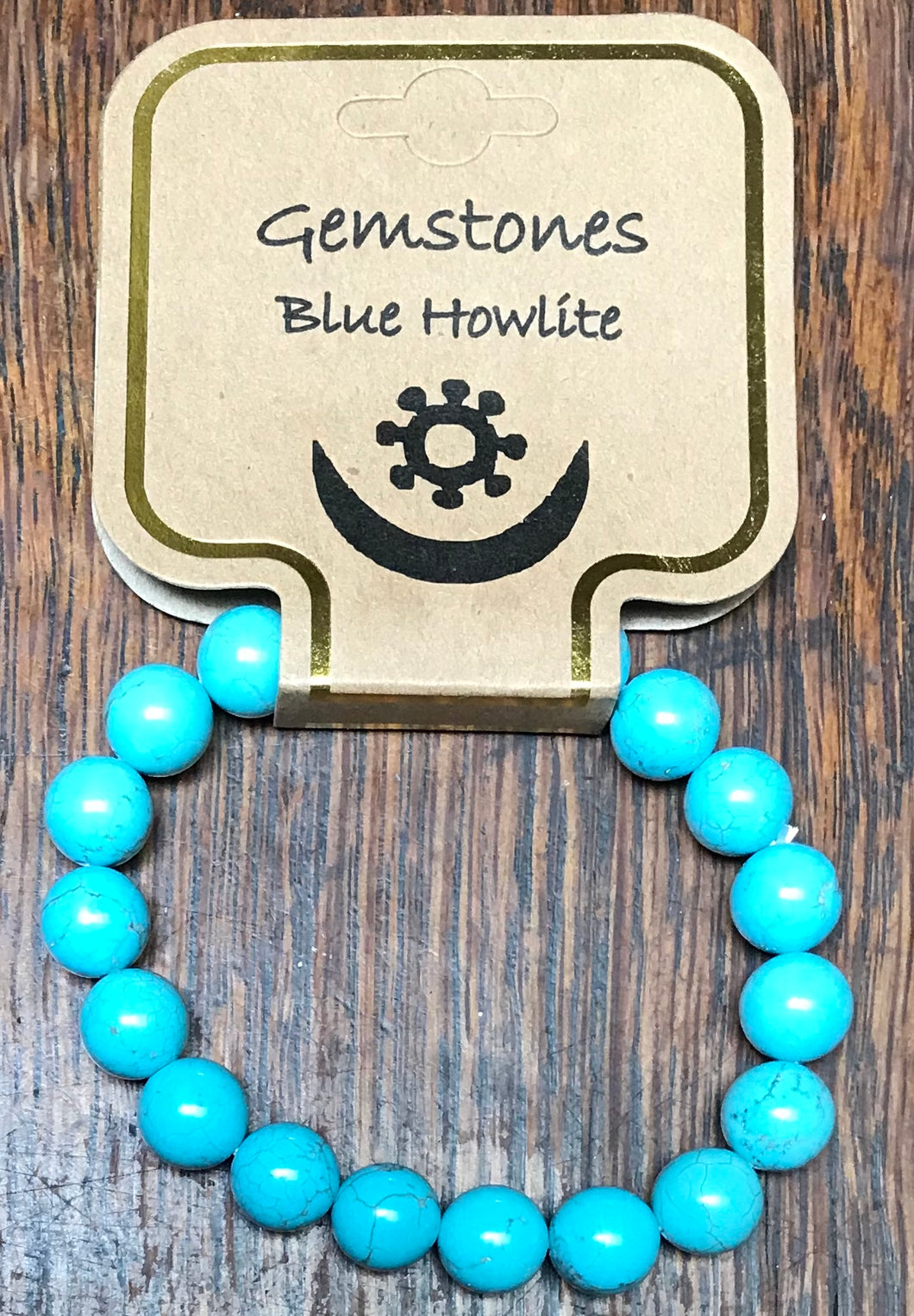Gemstone Bracelet 10mm Turquoise or Blue Agate