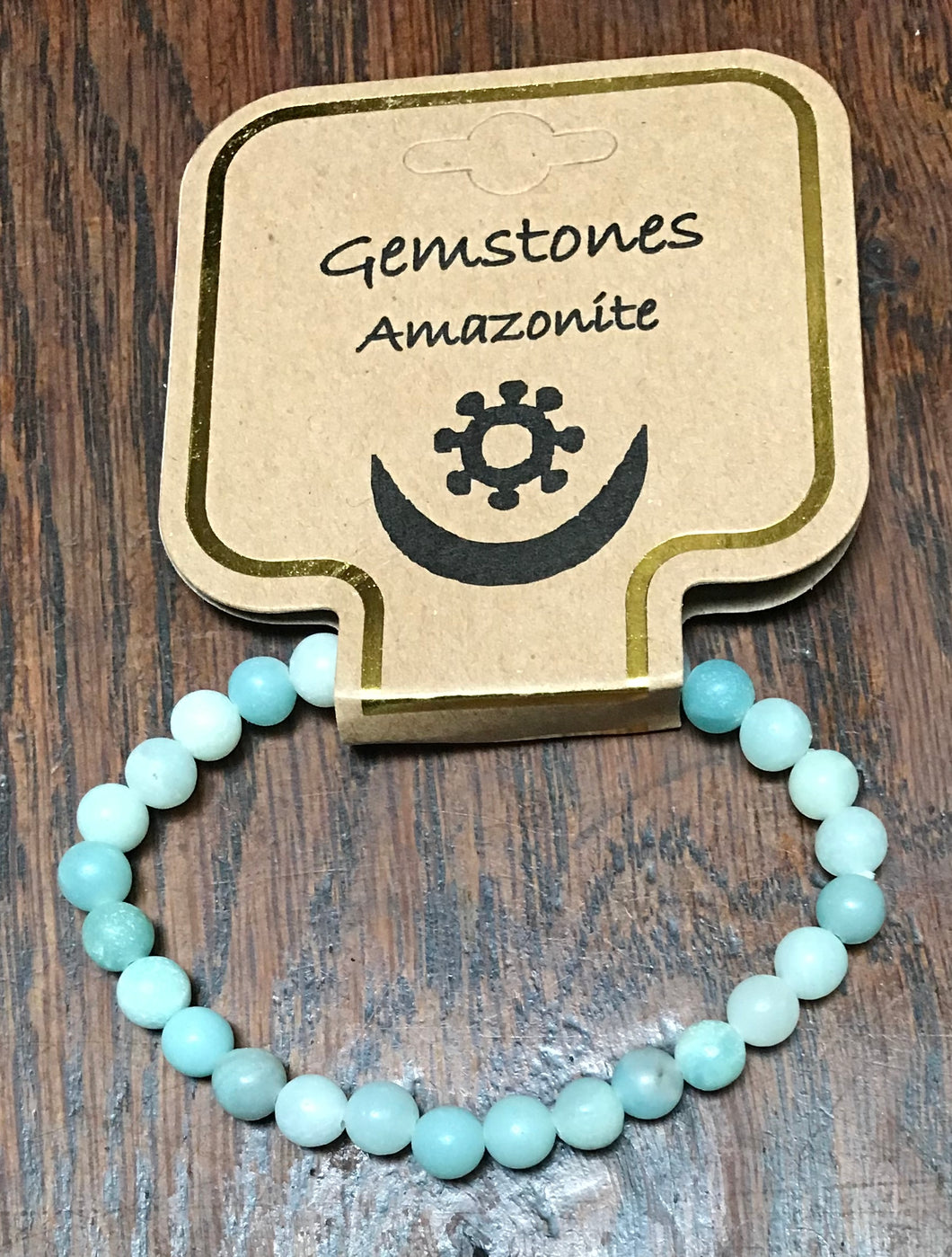 Gemstone Bracelet 6 mm round Amazonite
