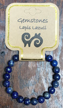 Load image into Gallery viewer, Gemstone Bracelet 8mm round Lapis Lazuli
