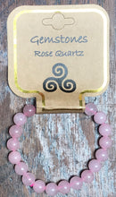 Load image into Gallery viewer, Gemstone Bracelet 8mm round rose quartz
