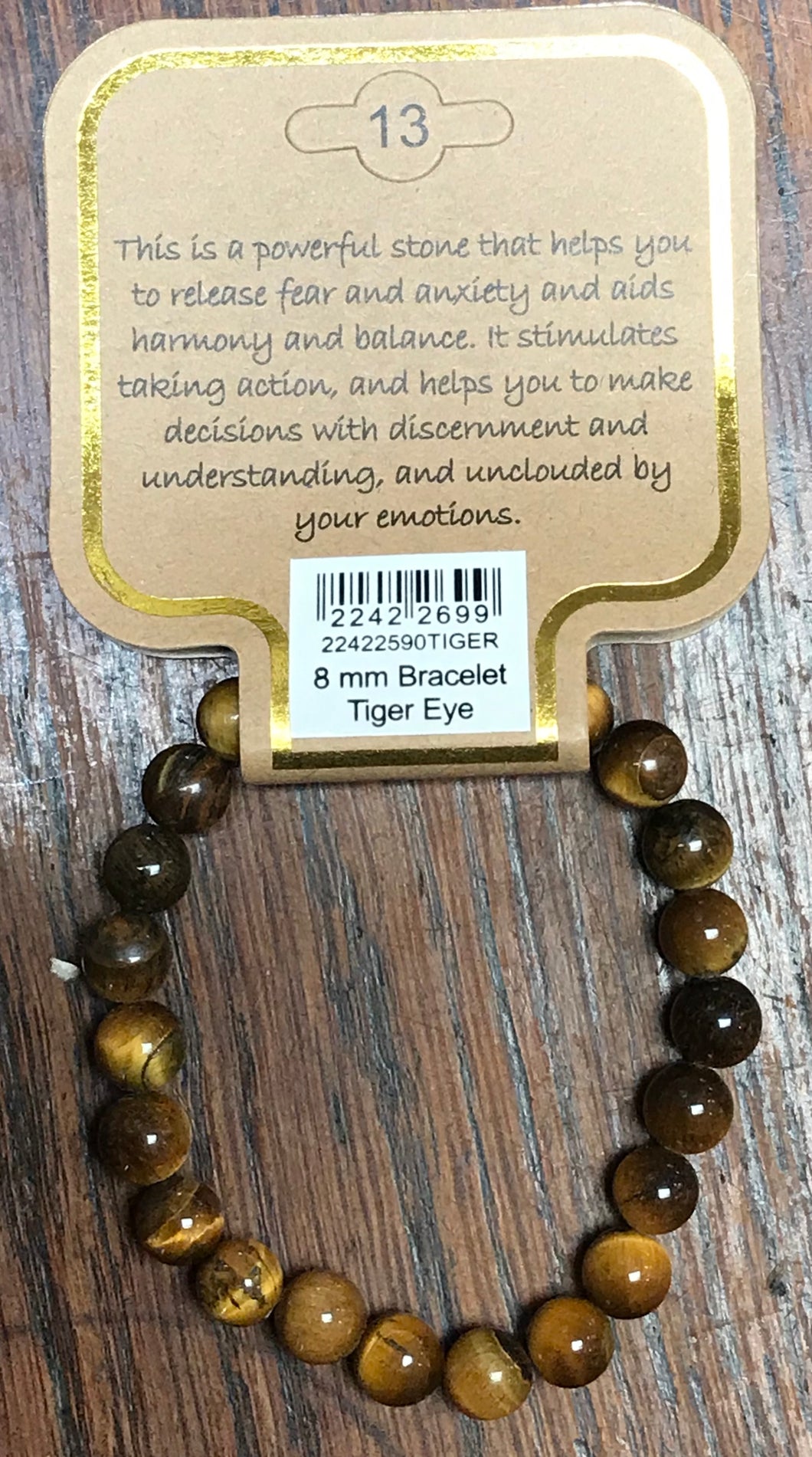 Gemstone Bracelet 8mm tiger eye