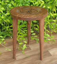 Load image into Gallery viewer, Round Side Table Om symbol 30cm diameter
