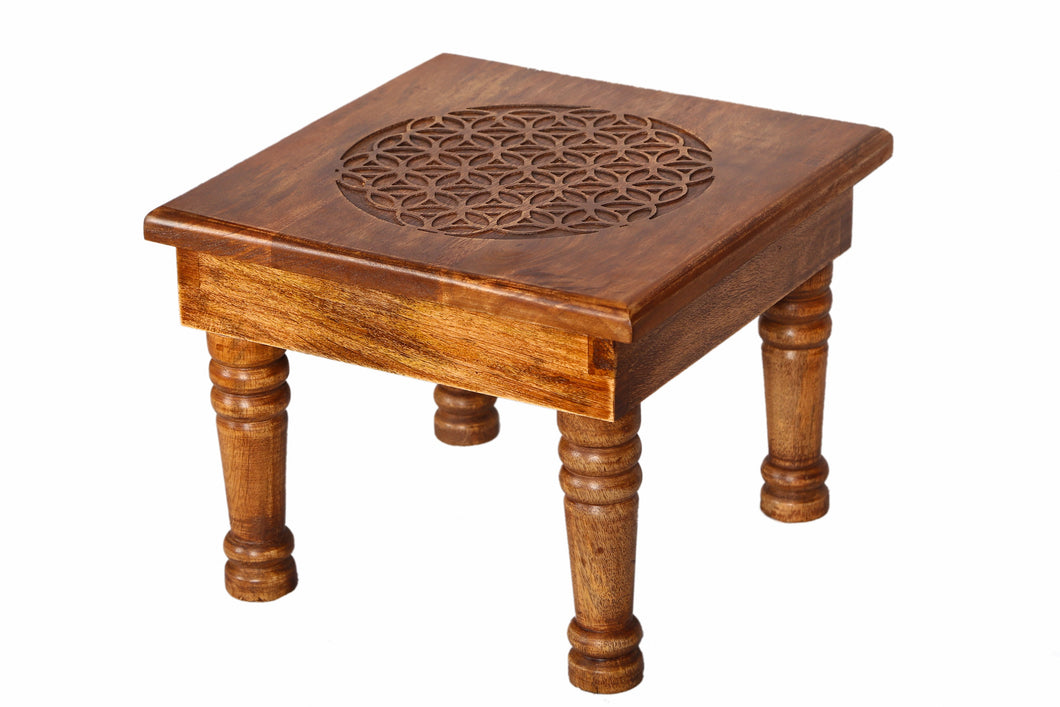 Square Altar Table Mandala 40 x 40 x23cm diameter
