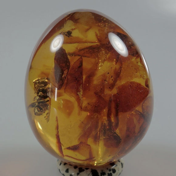 Egg made from amber in resin