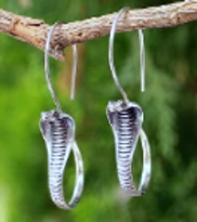 Load image into Gallery viewer, Earrings Sterling Silver Cobras

