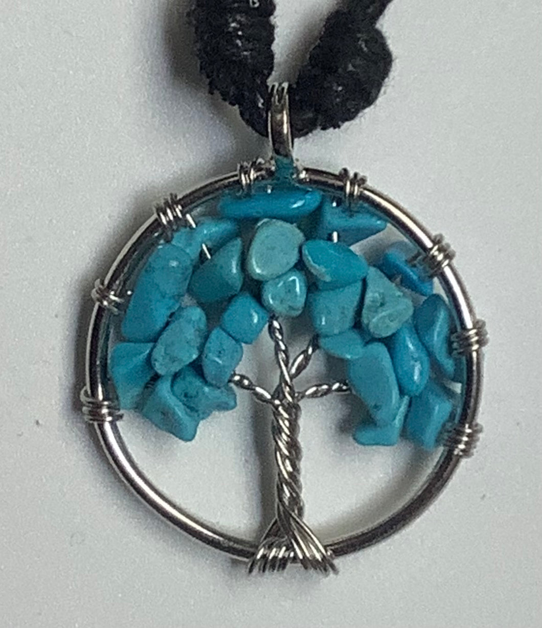 Gemstone Tree of Life Necklace Turquoise