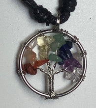 Load image into Gallery viewer, Gemstone Tree of Life Necklace Chakra

