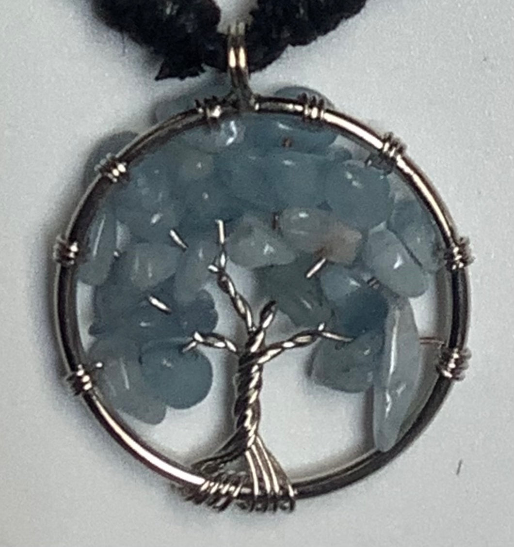 Gemstone Tree of Life Necklace Amazonite