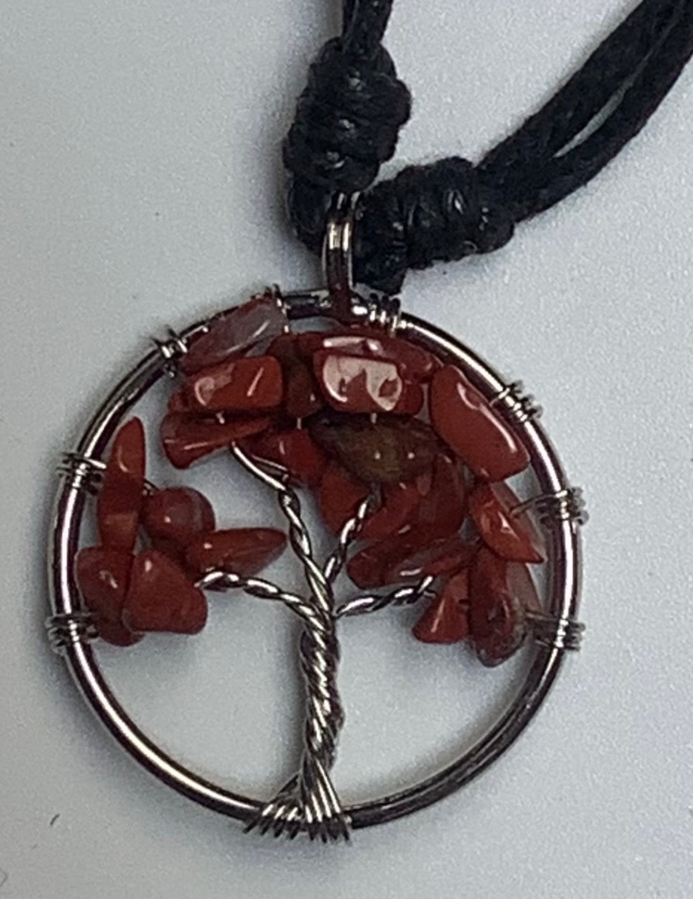Gemstone Tree of Life Necklace Red Jasper