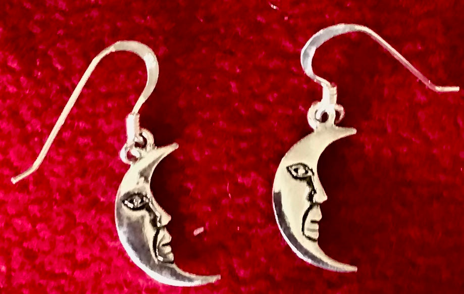 Earrings Sterling Silver Moon