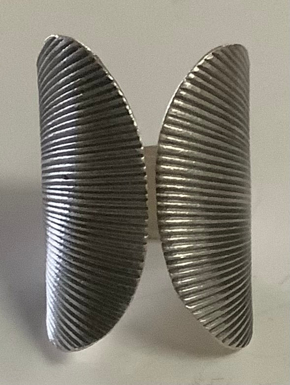 Tribal Silver Ring Lines 25 mm wide
