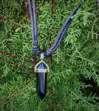 Load image into Gallery viewer, Gemstone Point Necklace Black Agate
