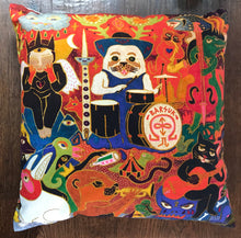 Load image into Gallery viewer, Cushion cotton 50x50cm Animal Band by Arturas Rozkovas
