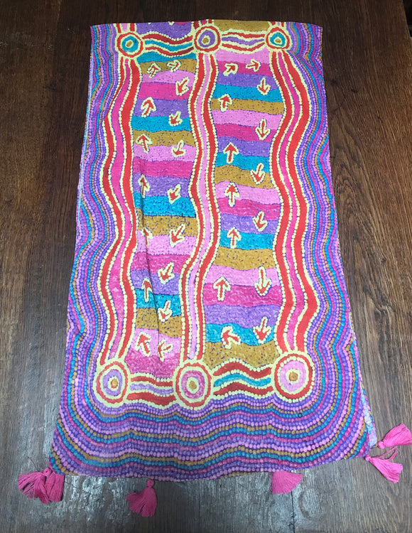 Scarf of Emu Dreaming by Sabrina Nungarraya Sims