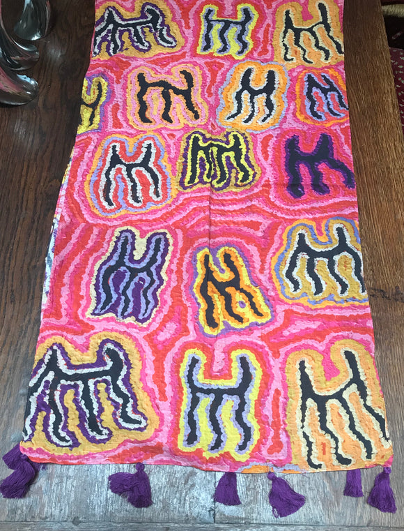 Scarf Tassel Dreaming by Kelly Napanangka Michaels