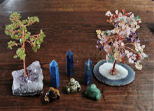 Load image into Gallery viewer, Tree mixed stones  on base of agate base 18cm high
